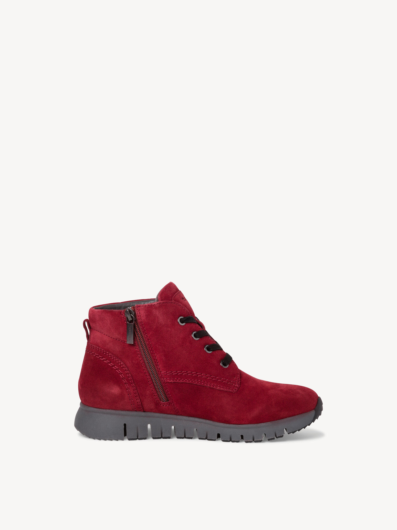 Bottine en cuir - rouge