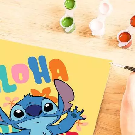 CreArt Disney Stitch - Malen nach Zahlen für Kinder ab 9 Jahren