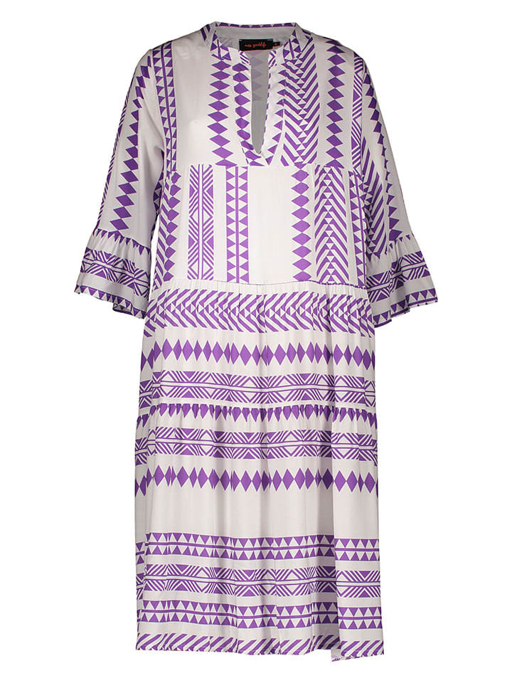 miss goodlife Kleid in Creme/ Lila günstig kaufen