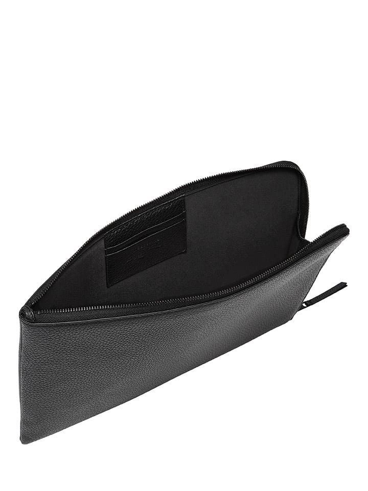 LIEBESKIND BERLIN Leder-Laptoptasche in Schwarz - (B)36 x (H)26 x (T)1 cm günstig kaufen onesize