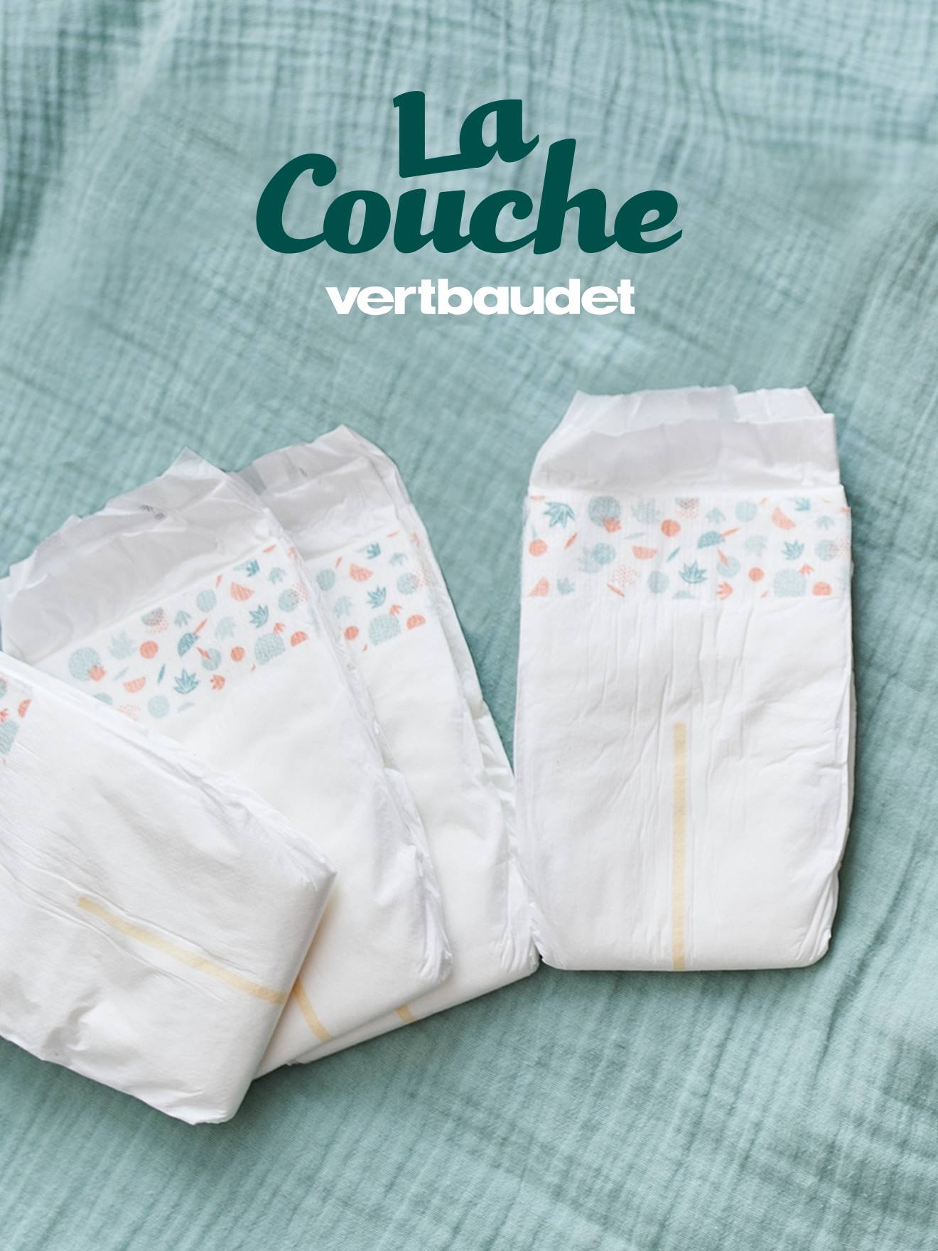 Box de 6 paquets de 25 couches T5 (de 11 à 25 kgs) VERTBAUDET blanc