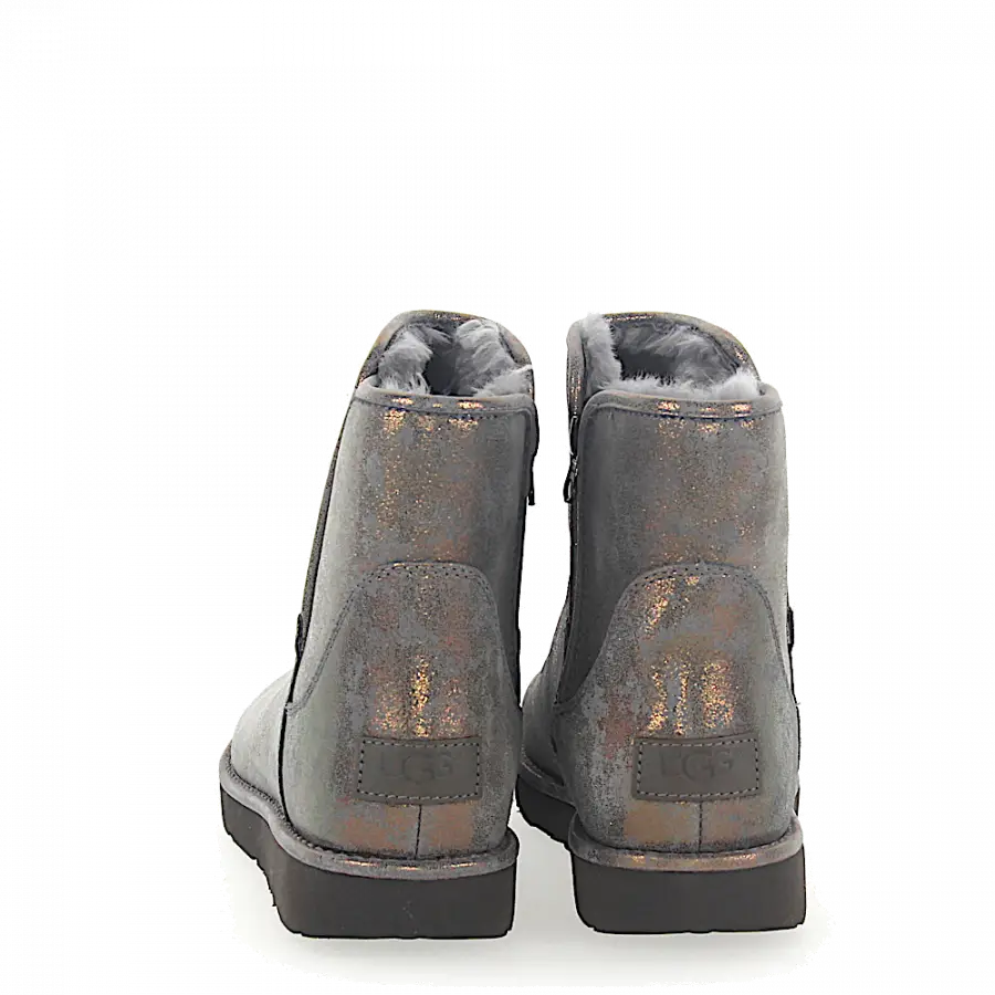UGG - Stiefeletten Lammfell Veloursleder Finished Logo bronze grün - grau