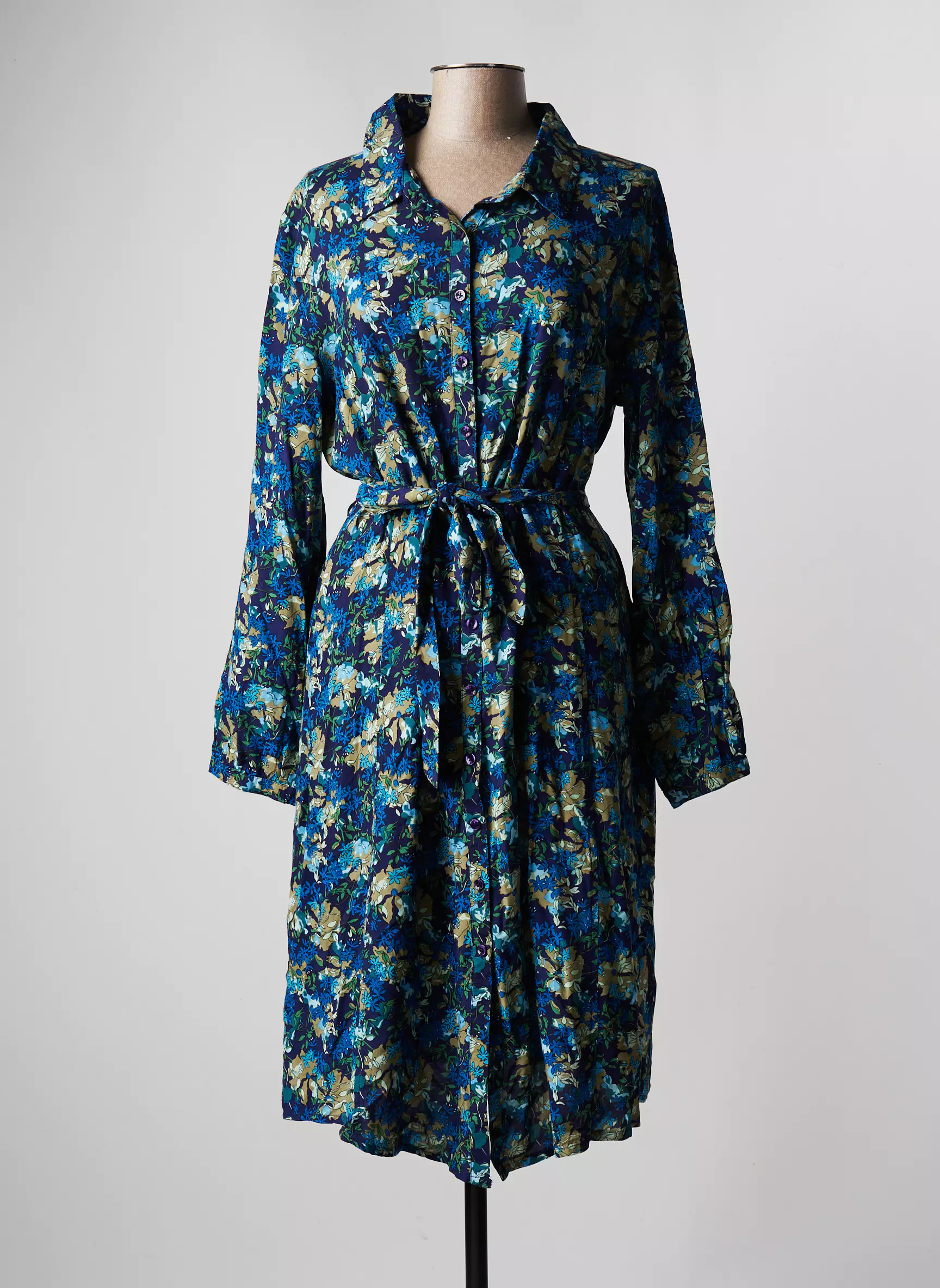 Agathe   Louise Robes Mi Longues Femme couleur bleu