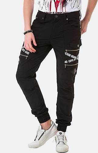 Cipo & Baxx Cargo-Hose mit trendigen Markenschriftzügen