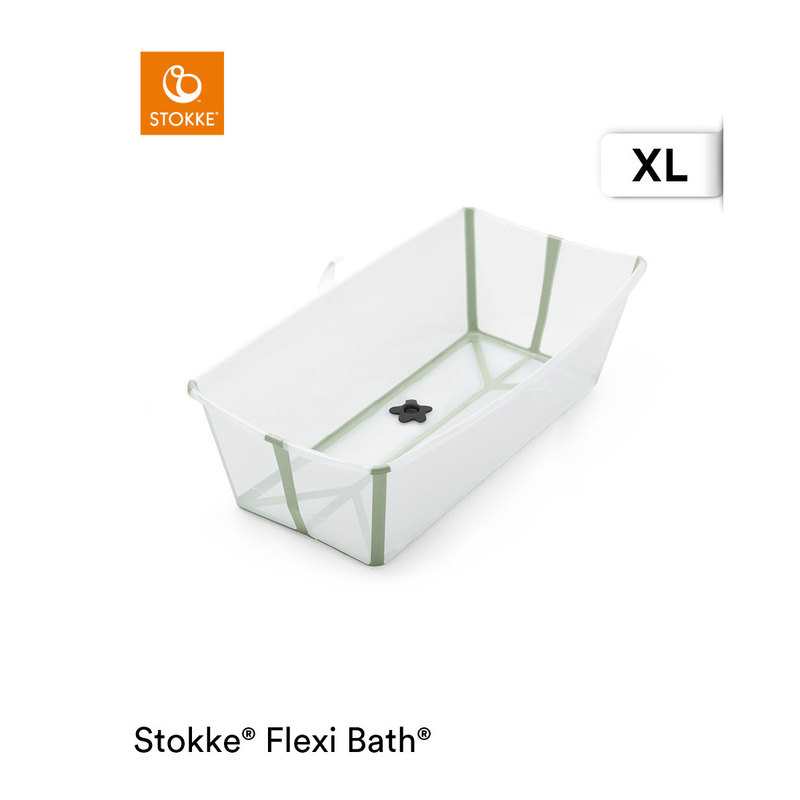 Baignoire pliable Flexibath XL transparente verte Stokke