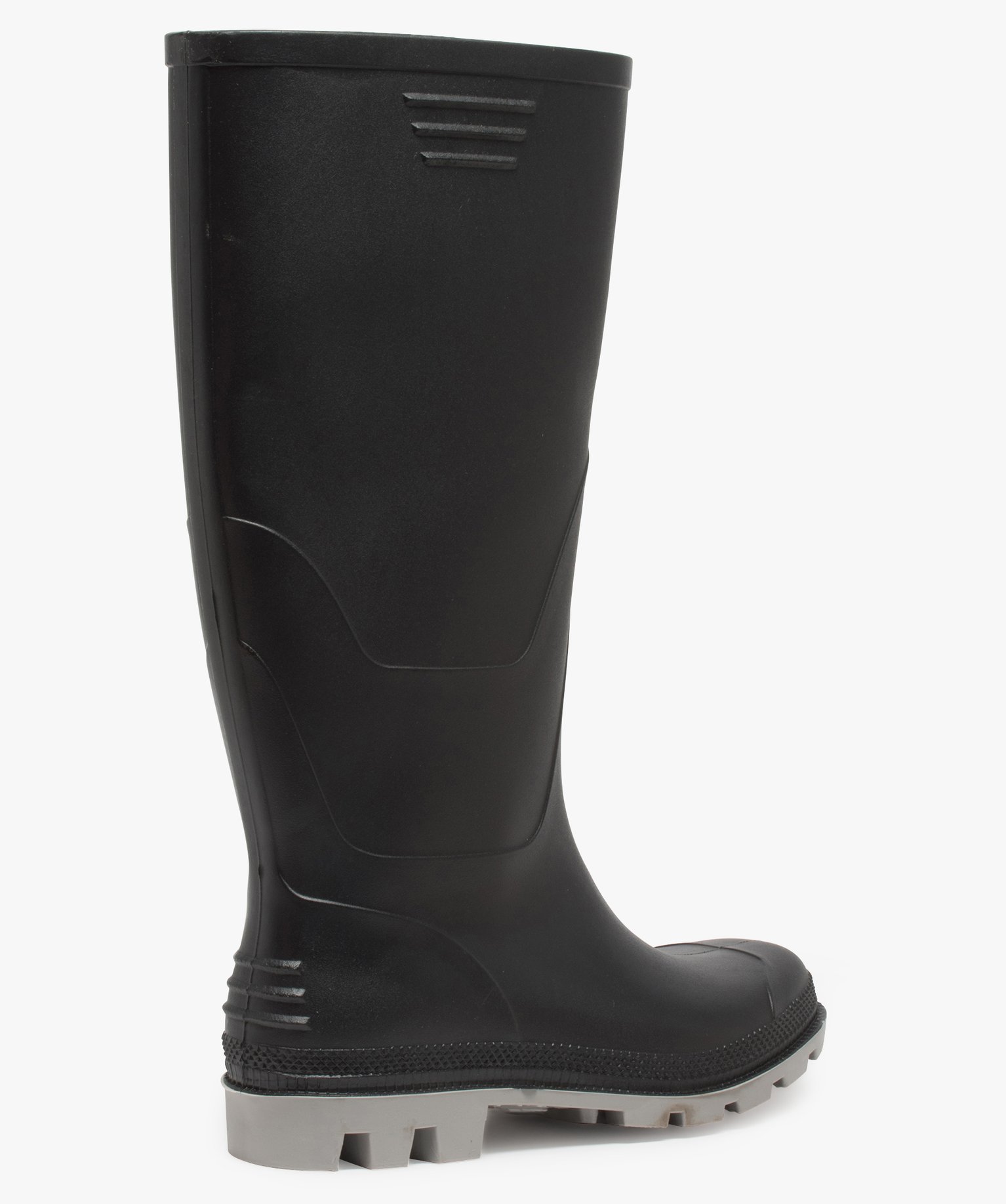 Bottes de pluie homme à semelle crantée contrastée noir | GEMO