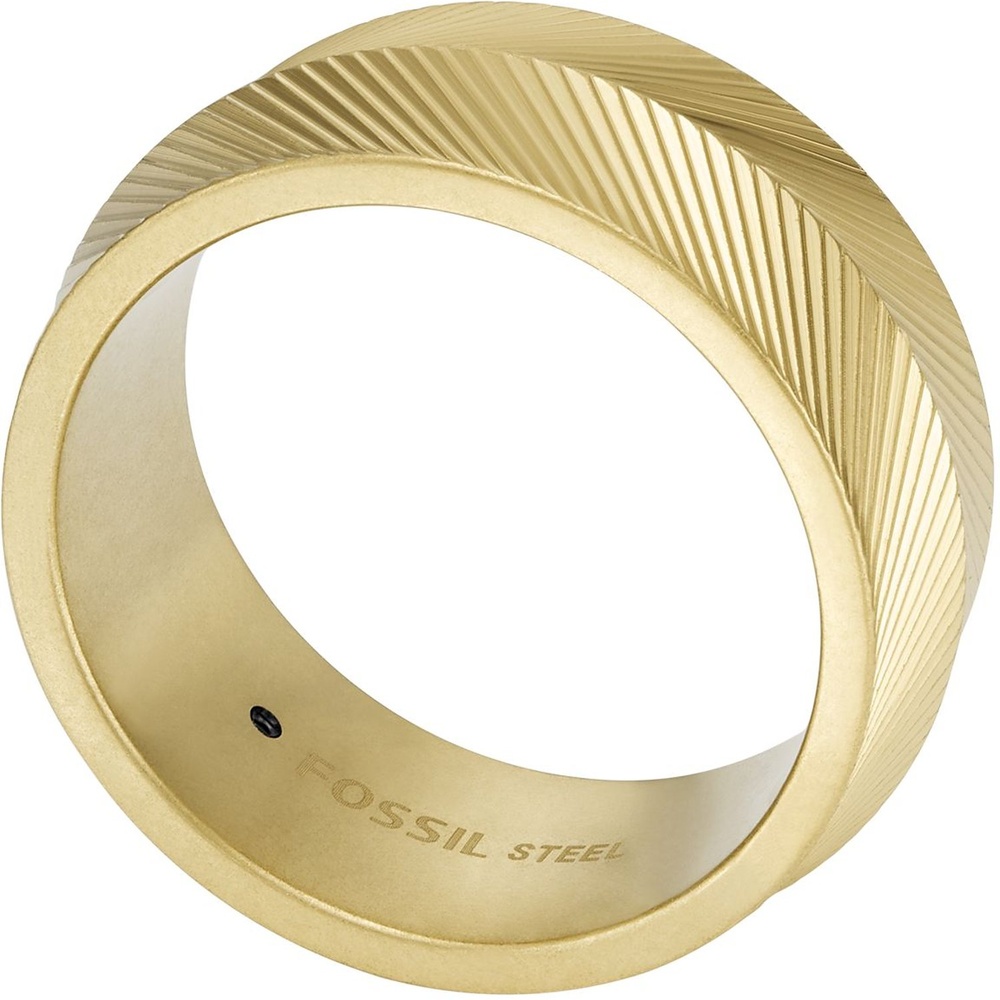 Fossil Bague pour hommes Acier inoxydable or Bague