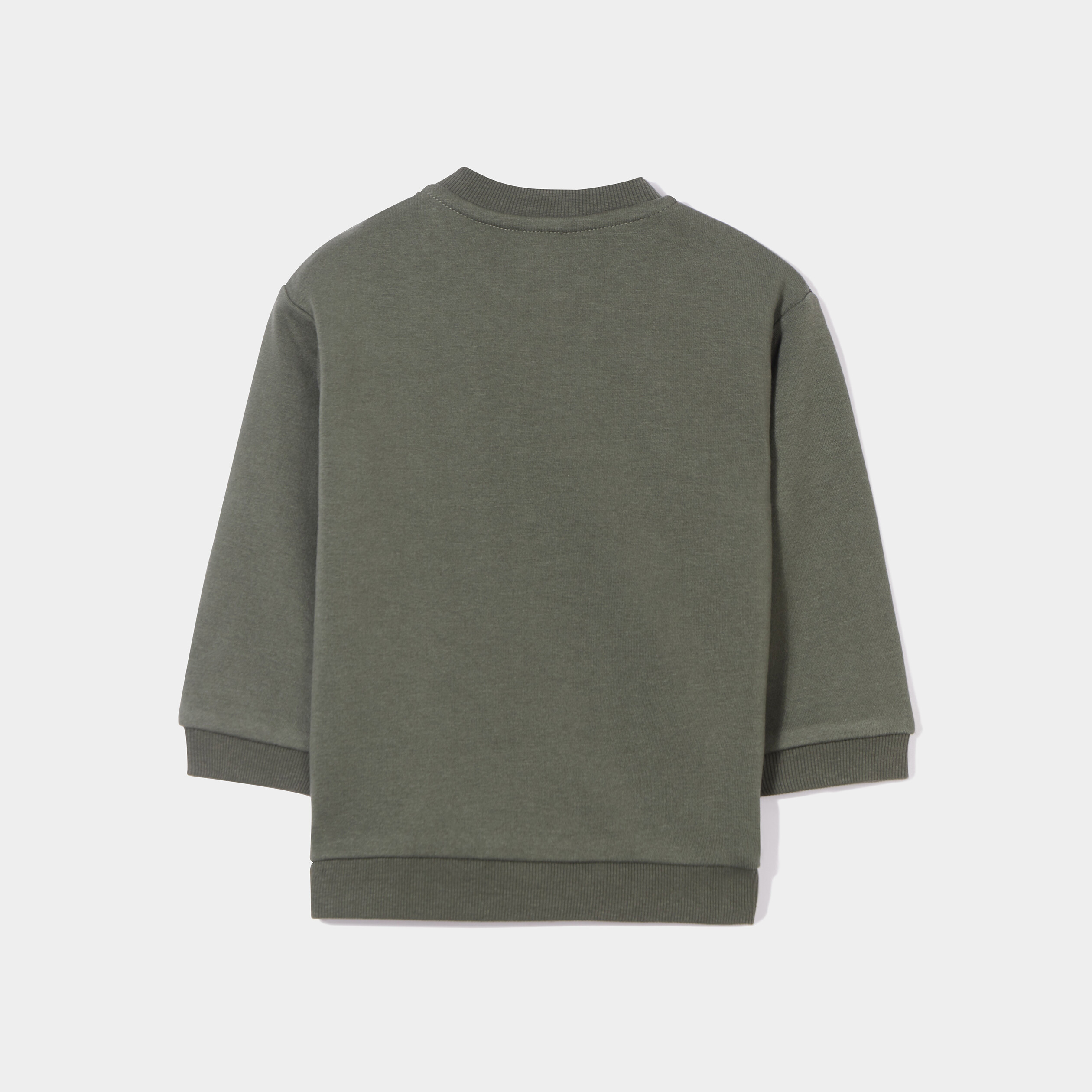 Sweat épaule boutonnée avec poche vert kaki bébé garçon | La Halle