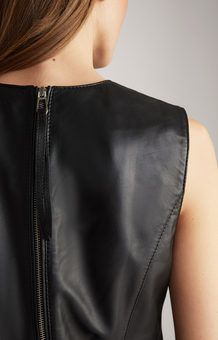 Lederkleid in Schwarz