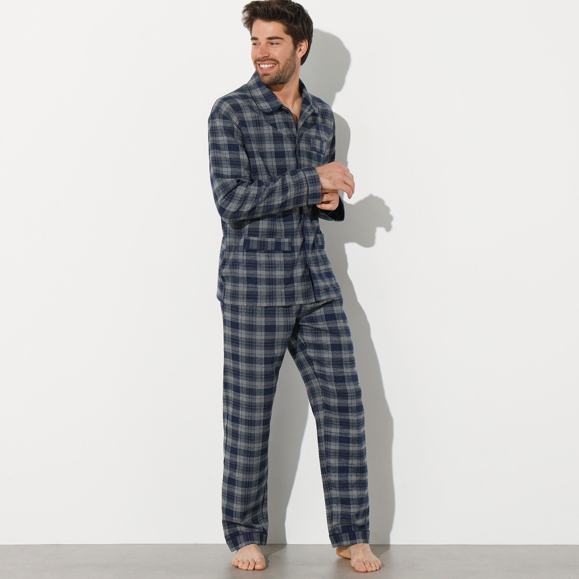Pyjama carreaux en pilou