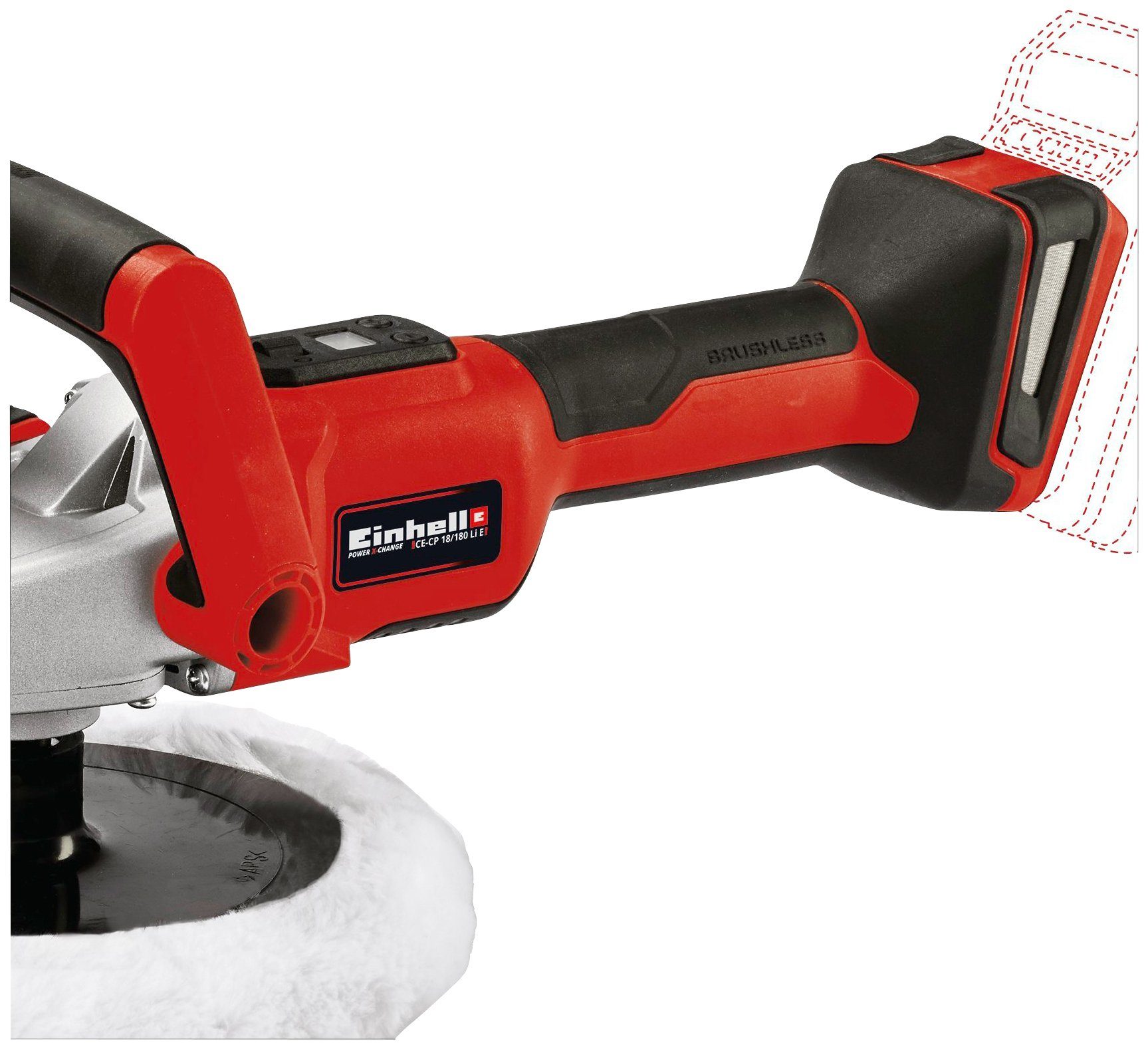 Einhell Akku-Poliermaschine CE-CP 18/180 Li E-Solo, Power X-Change, ohne Akku und Ladegerät