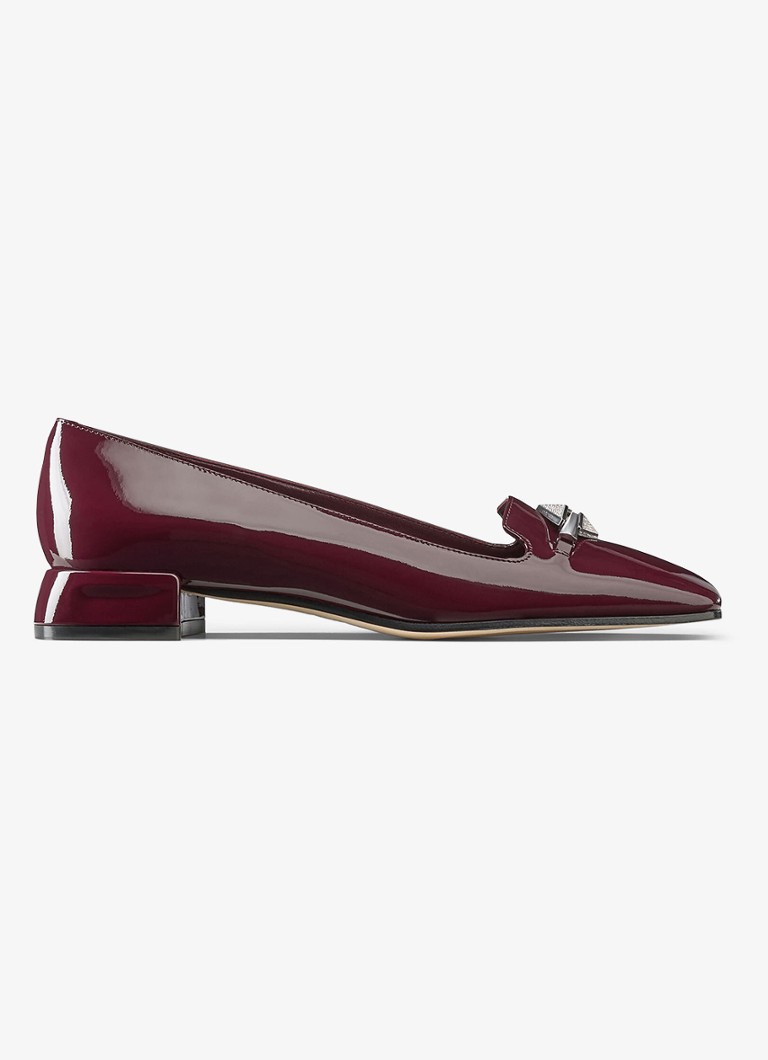 Jimmy Choo Ravi kiiltonahkaiset litteät ballerinat