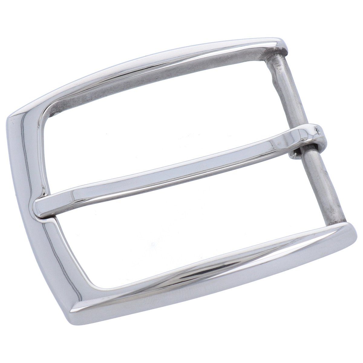 FREDERIC HERMANO Gürtelschnalle 40mm Edelstahl Silber - Buckle Montreuil - 335807500020