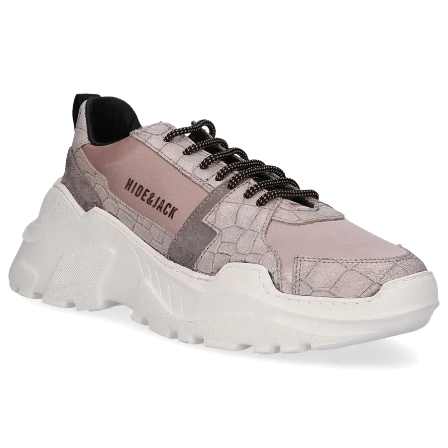 Hide & Jack - Sneaker low SPEEDBUMP Kalbsleder Logo beige - beige
