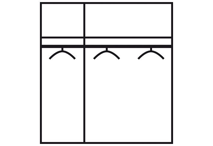 Home affaire Schlafzimmer-Set Modesty I, (Set, 4-St), bestehend aus einem 140 cm Bett, 3-türigem Schrank