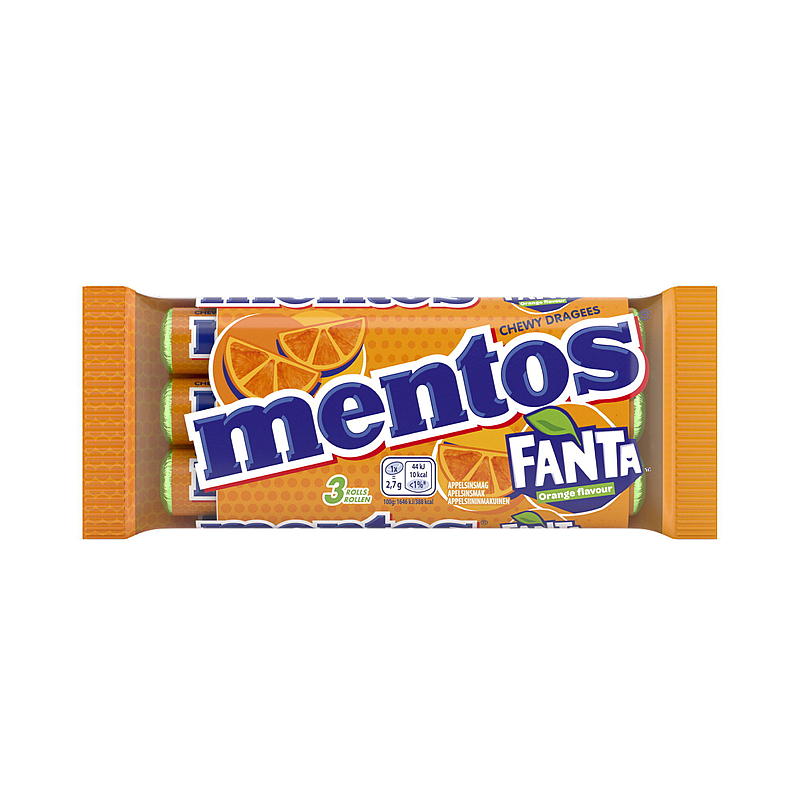 Mentos Mentos 3-pk 110 g Fanta orange