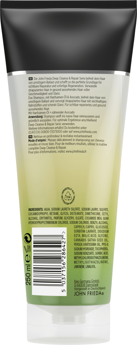 Shampoo deep cleanse & Repair, 250 ml