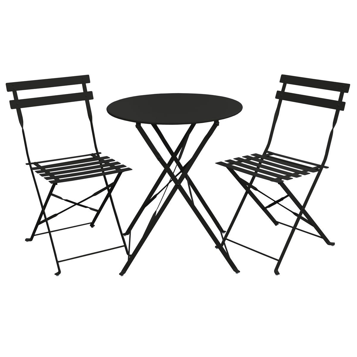 SVITA Balkonset Bistro-Set, (Set, 3-tlg., Bistro-Set), Tisch mit 2 Stühlen, Klappbar, Pflegeleicht, Witterungsbeständig