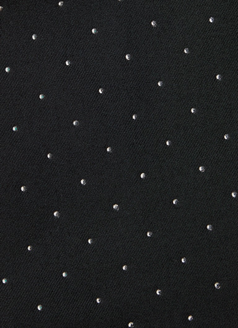 Jachetă din piele ecologică Zadig&Voltaire cu cristale și buzunare cu clapă.