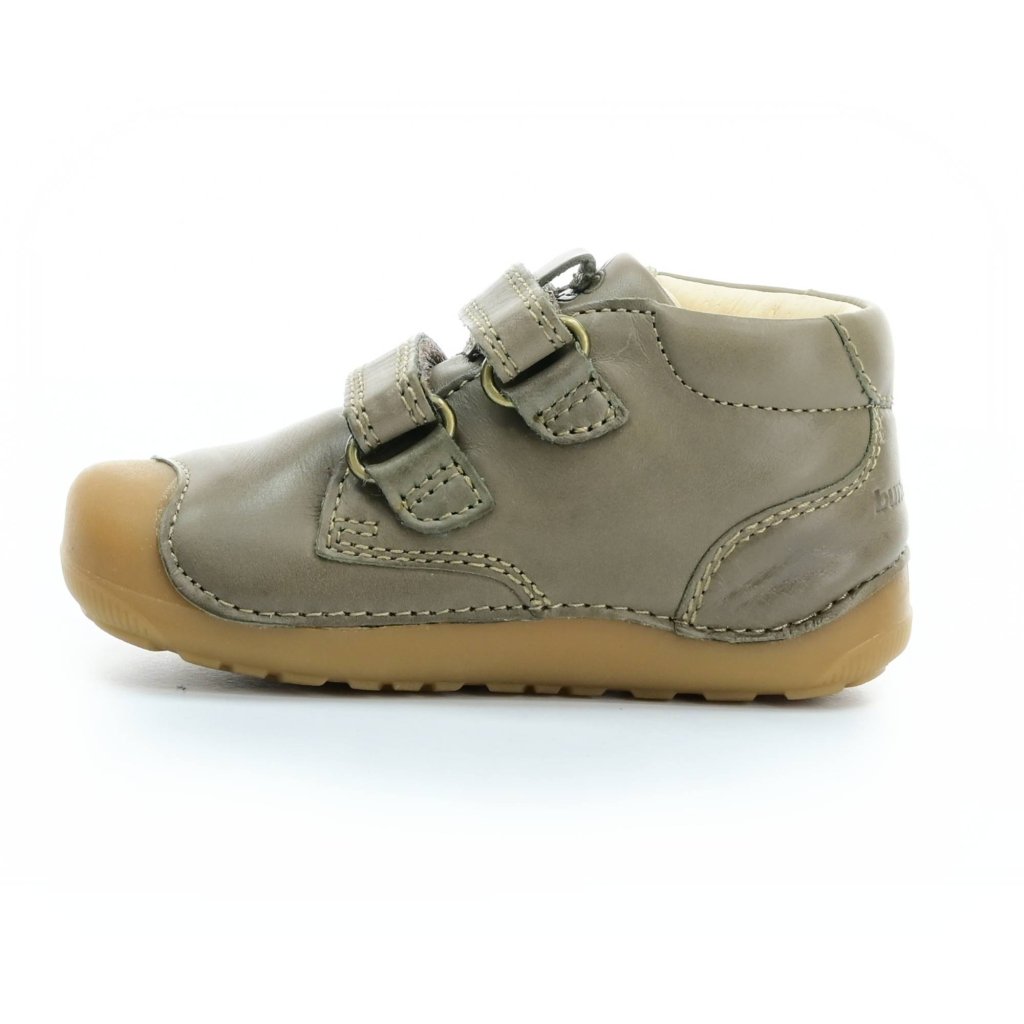 Bundgaard Petit Velcro Army grüne Mid Cut Barfußschuhe