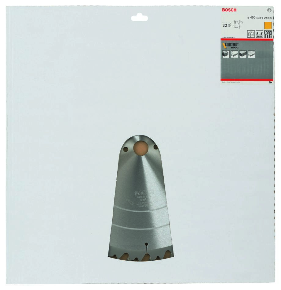 Bosch Blue Accessories 2608640704 Sirkelsagblad 450 x 30 x 32T Construct Wood