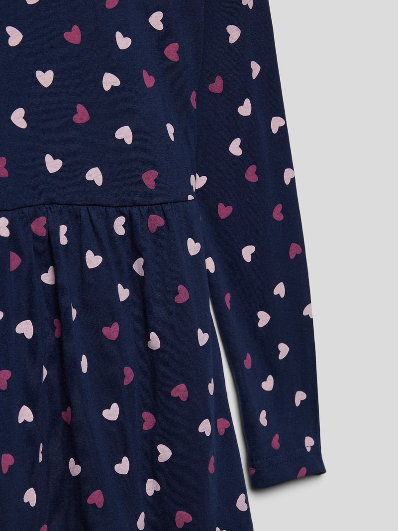 Minikleid mit Allover-Muster in blau