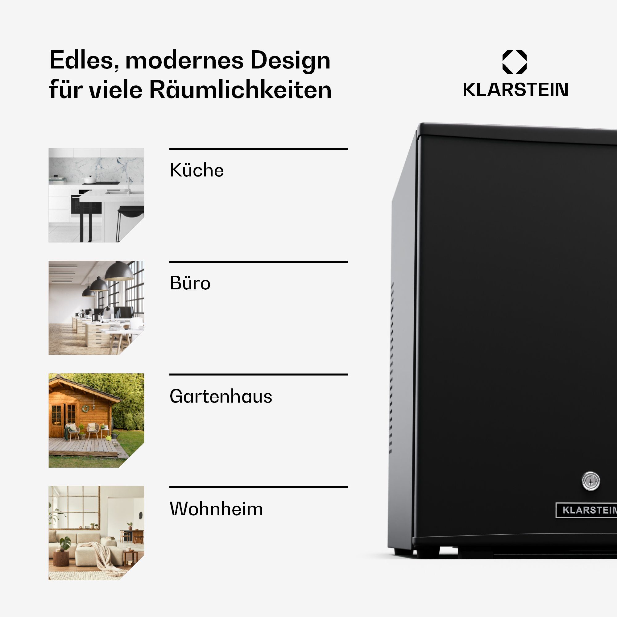 Klarstein Table Top Kühlschrank HEA-Matterhorn-bl 10045289, 53 cm hoch, 43 cm breit, Bier Hausbar Getränkekühlschrank Hotel Mini Fridge
