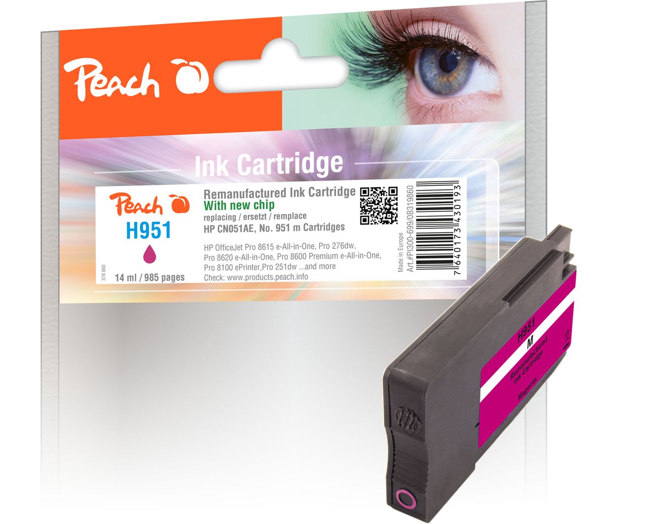 Peach Tintenpatrone magenta ersetzt HP No. 951 m