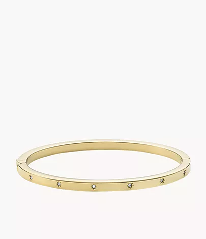 Fossil Armspange Sadie Shine Bright Edelstahl goldfarben