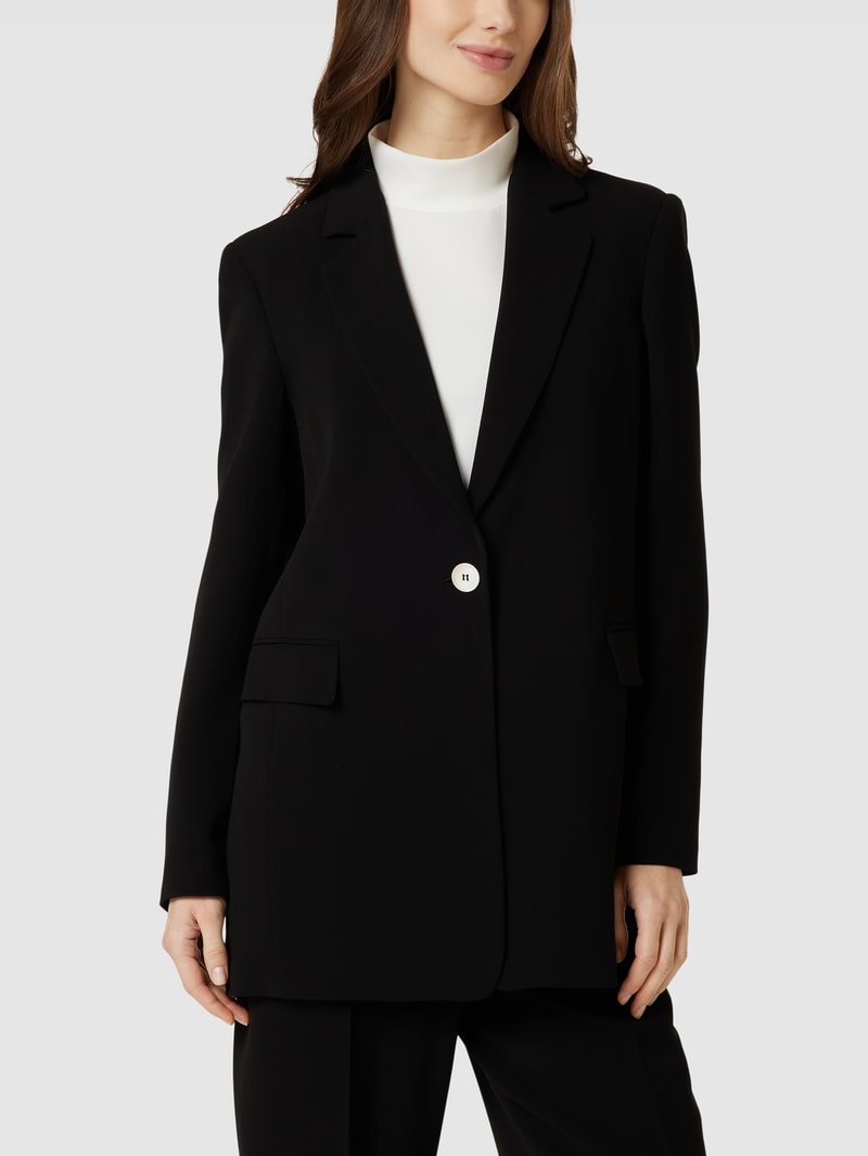 Blazer mit Reverskragen in schwarz