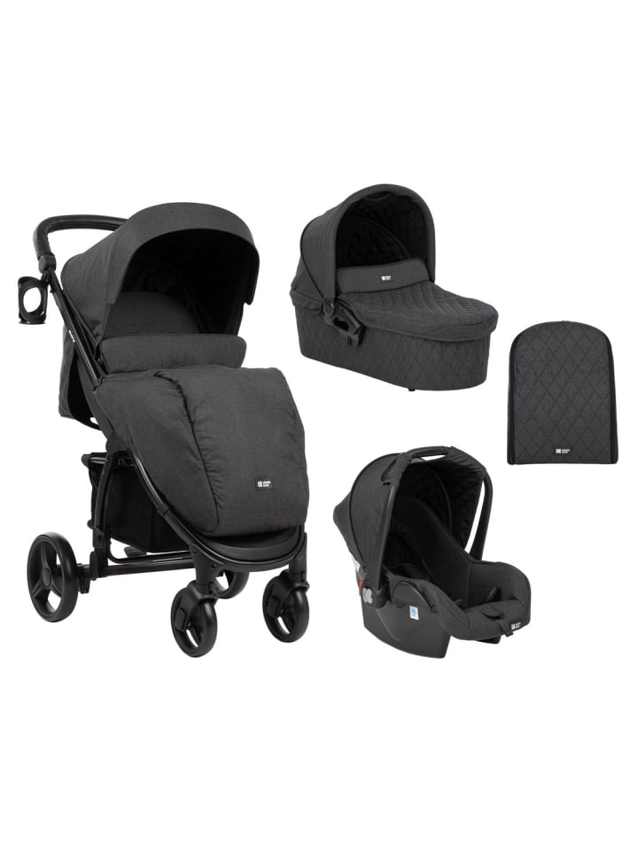 Kikkaboo Kombikinderwagen Madrid 3 in 1 in schwarz günstig kaufen onesize