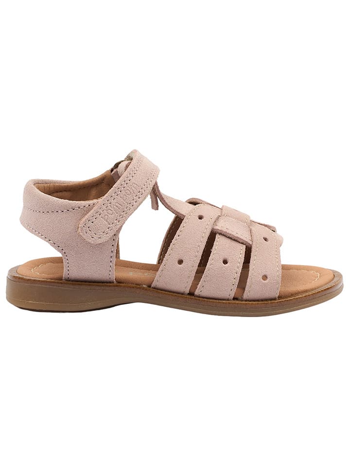 POM POM Leder-Sandalen in Beige günstig kaufen