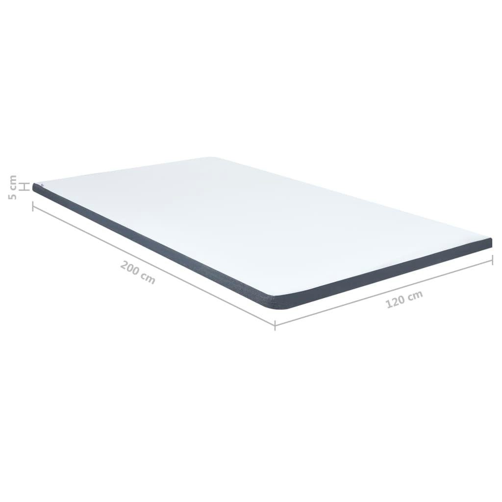 Kaltschaummatratze Boxspringbett Matratzenauflage 200 x 120 x 5 cm Matratzentopper, vidaXL, 5 cm hoch