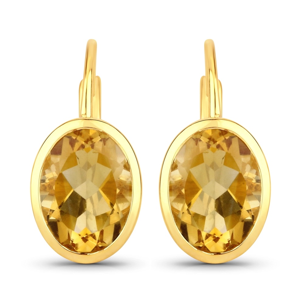Rafaela Donata Boucles doreilles Argent sterling Citrine en Or jaune Bijoux