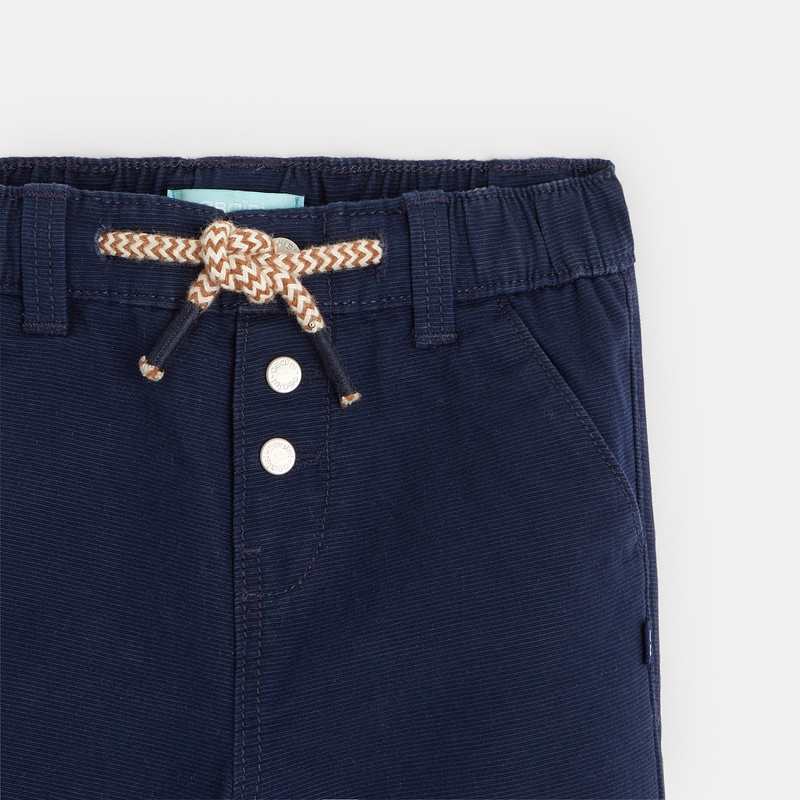 Pantalon regular coton fantaisie bleu bébé garçon