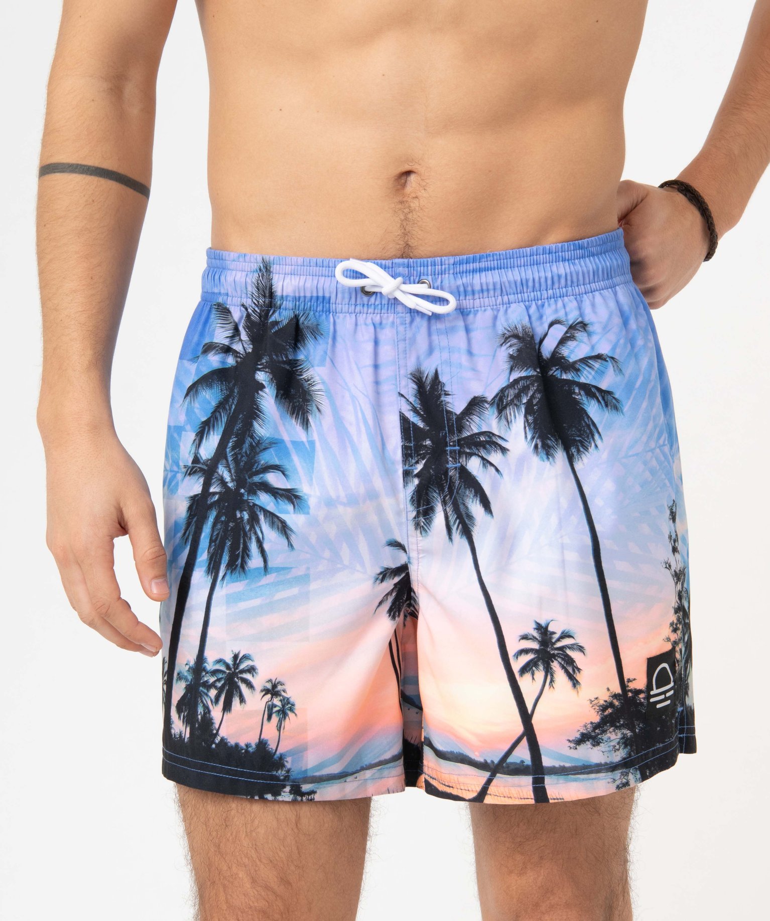 Short de bain homme à motifs palmiers imprime | GEMO