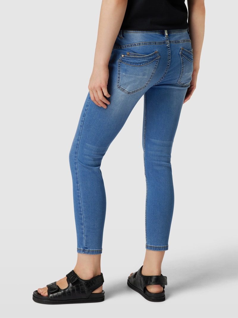 Skinny Fit Jeans in 7/8-Länge Modell Malibu in blau