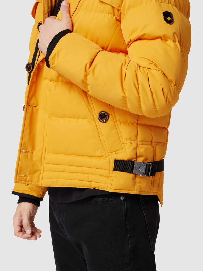 Steppjacke mit abnehmbarer Kapuze Modell 'STARSTREAM' in gelb
