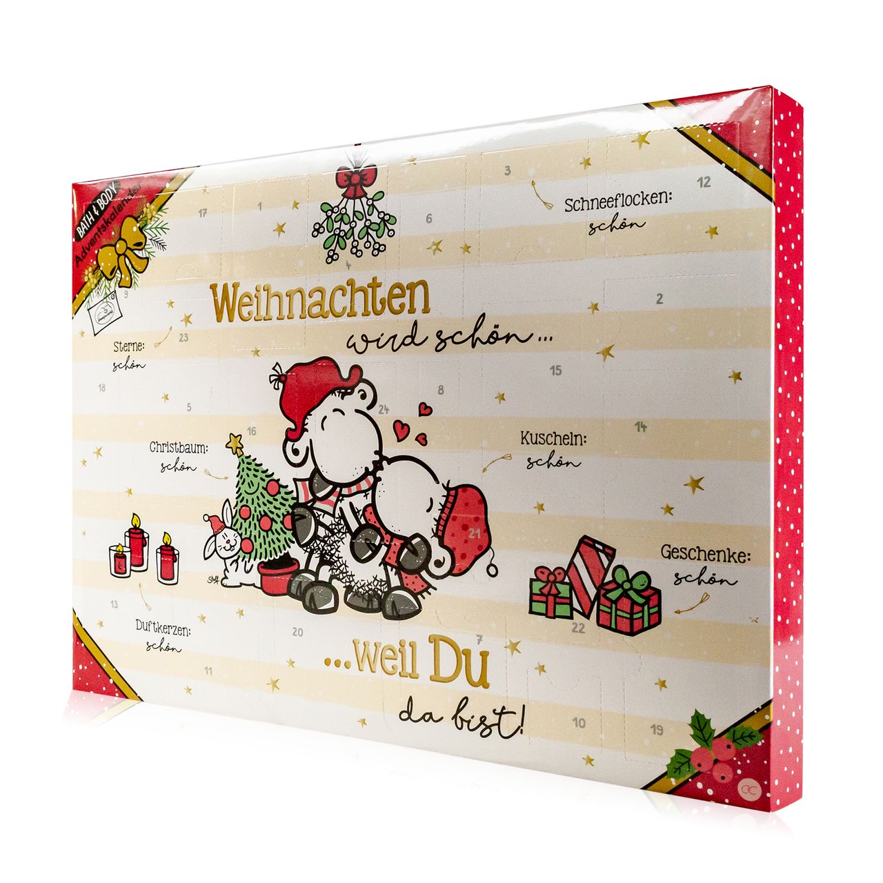 accentra Adventskalender SHEEPWORLD in Box, Motiv: Weihnachten wird schön...