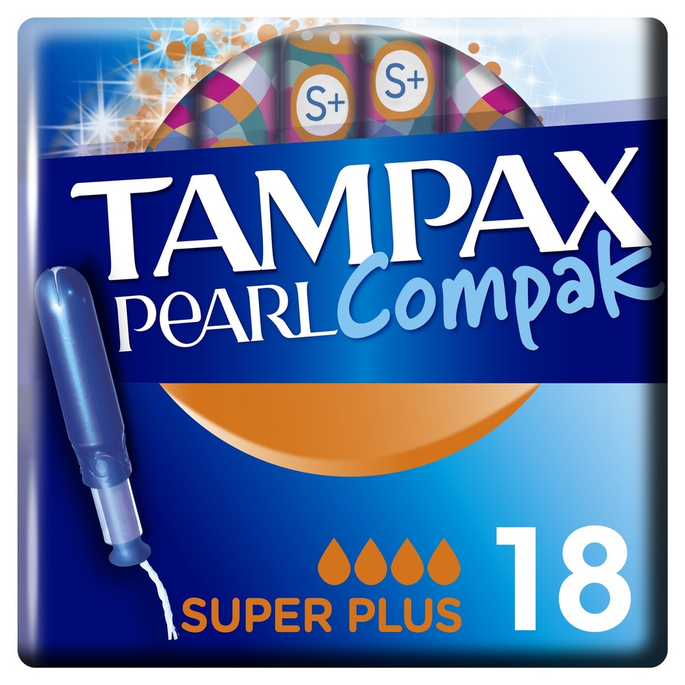 tampax Tampax Pearl Compak Super Plus Tampons 18 Tampons