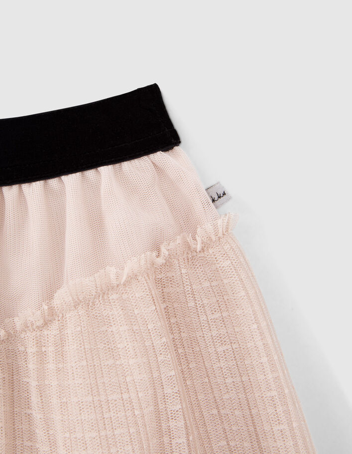 Jupe beige en tulle fille