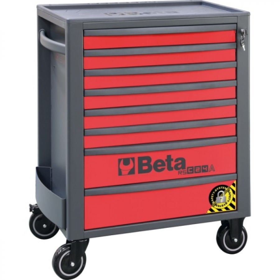 Carrinho para ferramentas Beta 024004183, vermelho + 8 gavetas - 74x44,5x96,9 cm