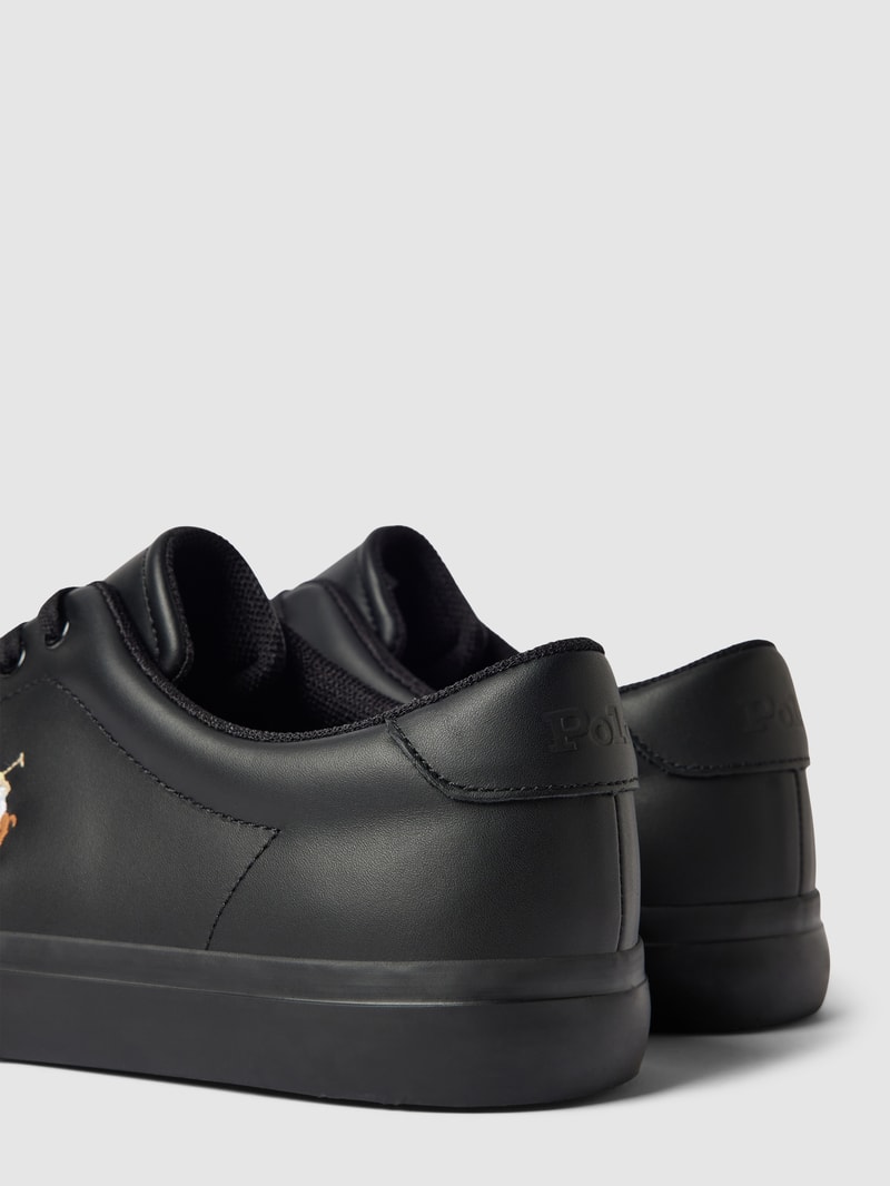 Sneaker aus Leder mit Label-Stitching Modell 'LONGWOOD' in schwarz