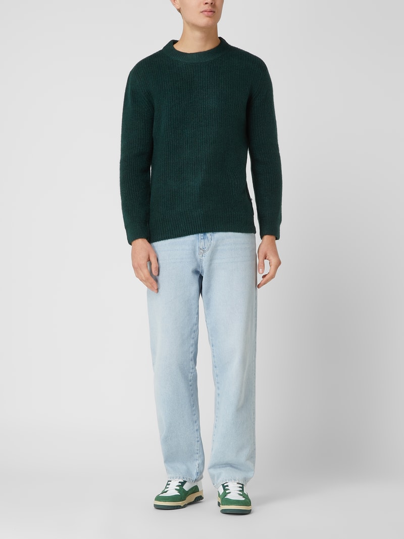 Pullover mit Woll-Anteil Modell 'Unid' in bottle