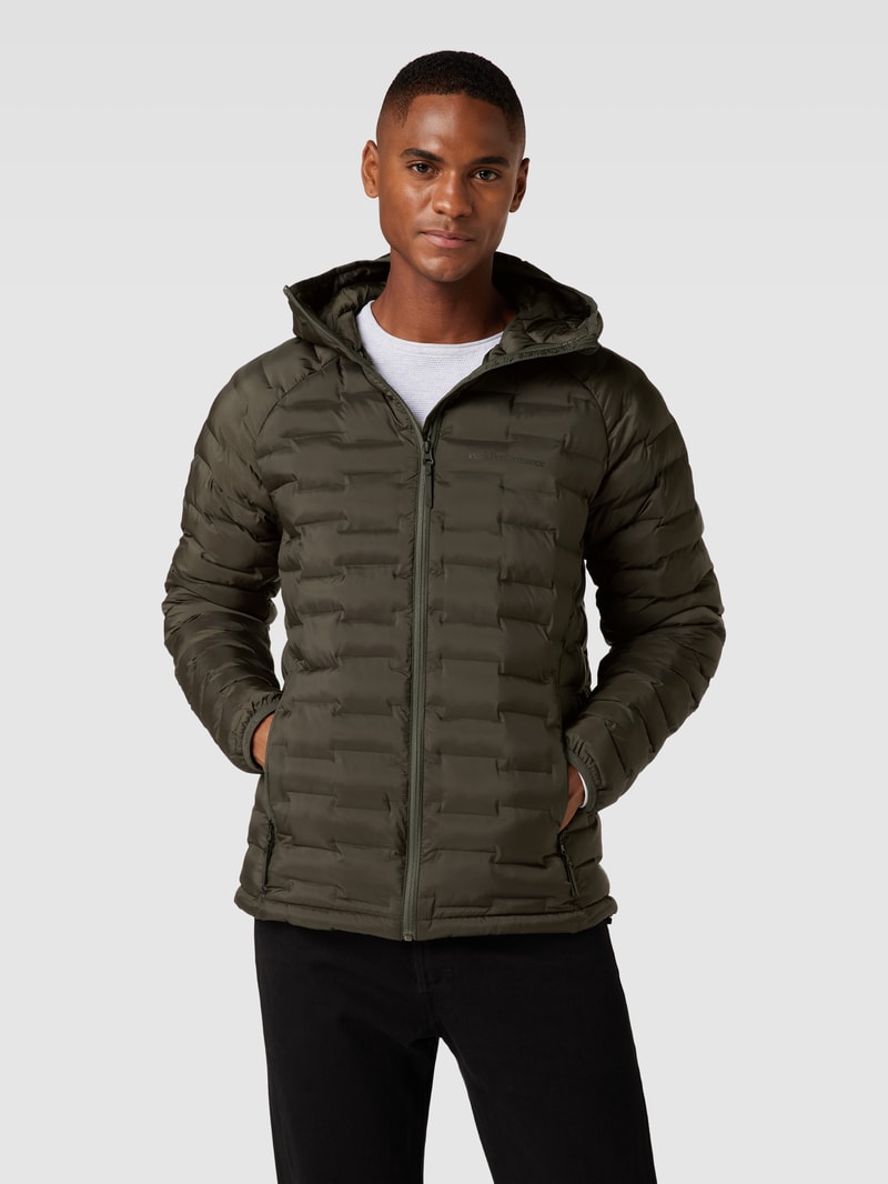 Steppjacke mit Kapuze Modell 'Argon' in olivgrün