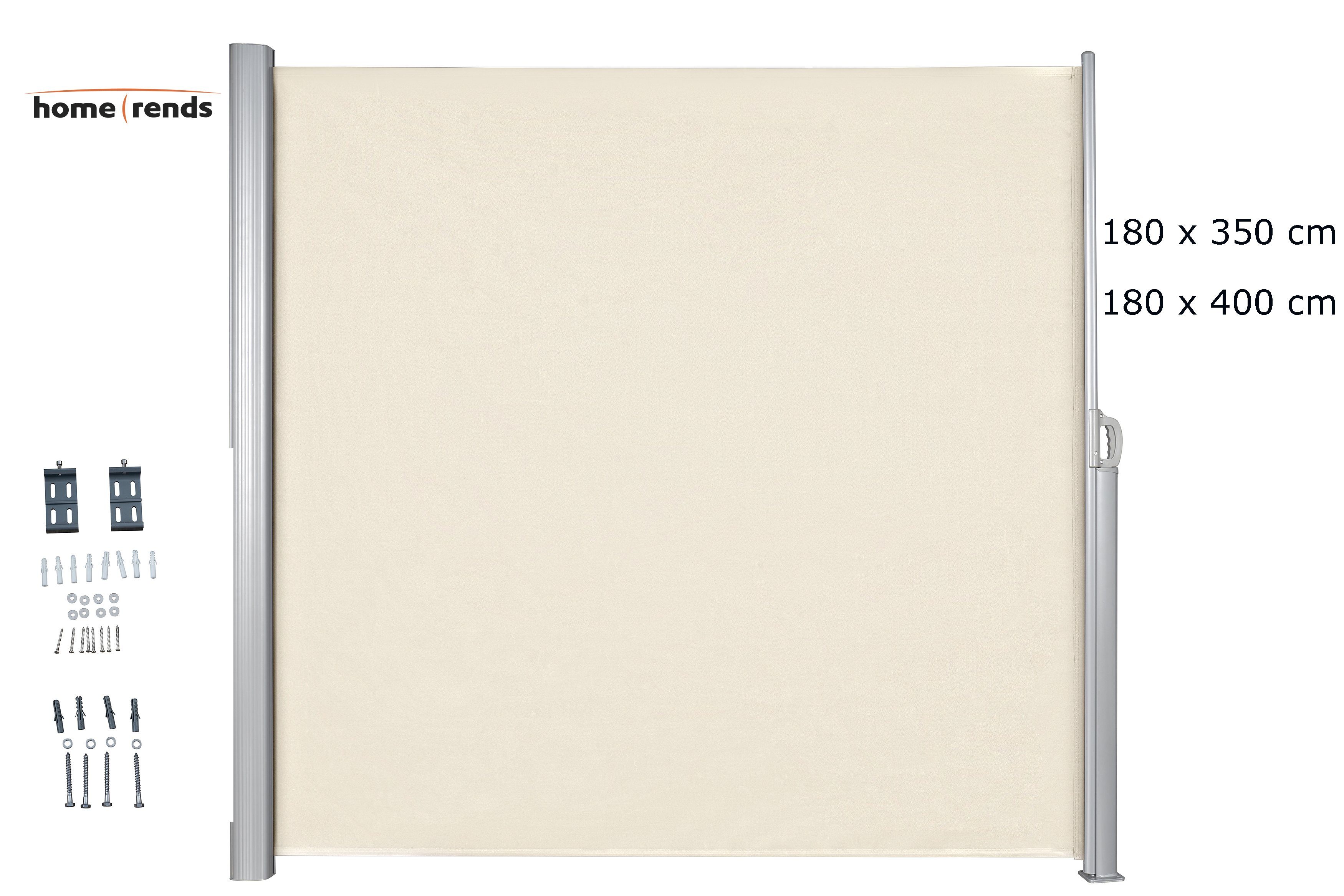 home trends Seitenmarkise Seitenmarkise 280 g/ Polyester ausziehbar Sichtschutz Markisen