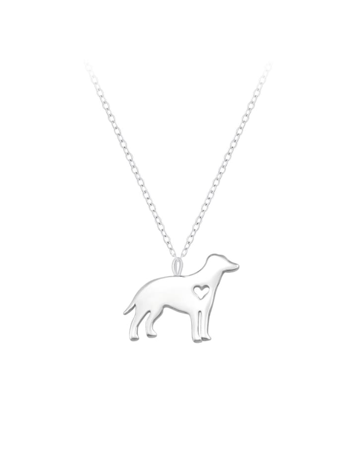 Alexander York Kette mit Anhänger HUND cut out Design HERZ in 925 Sterling Silber, 2-tlg. günstig kaufen onesize