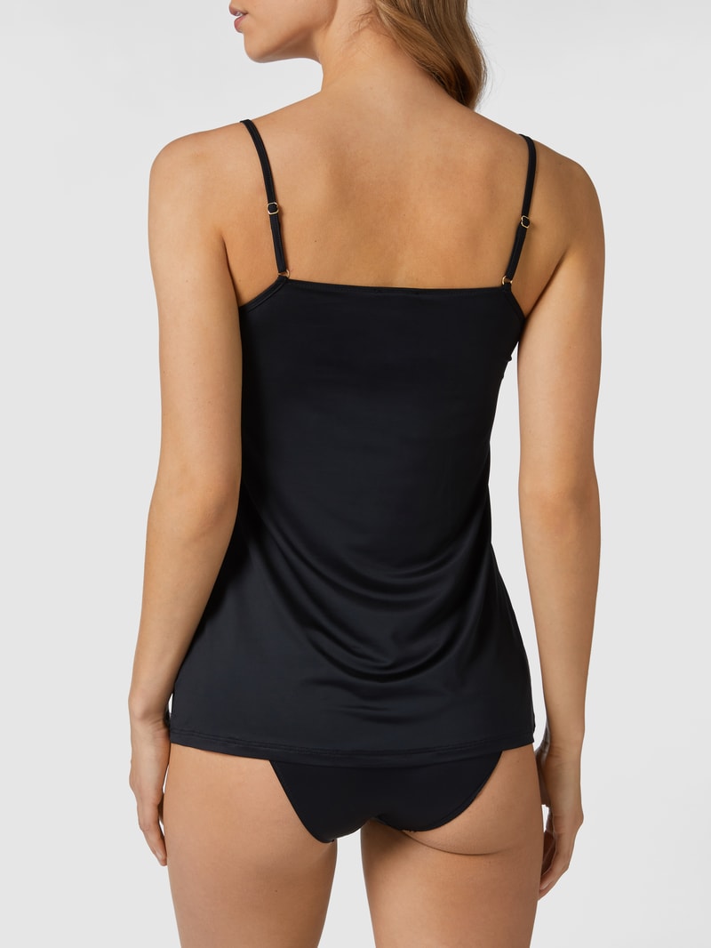 Top aus Satin Modell Satin Deluxe in schwarz