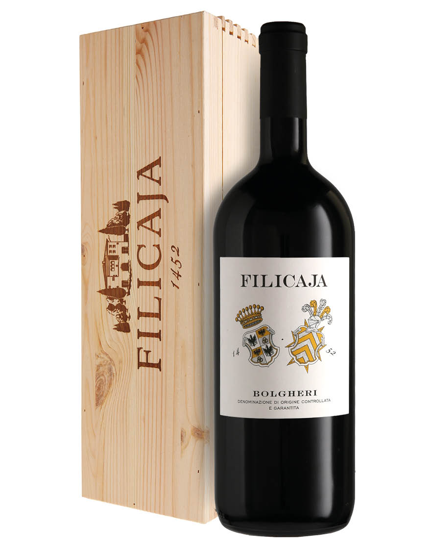 Bolgheri DOC Collezione del Conte 2022 Villa da Filicaja Magnum 1,5 ℓ, Caisse bois