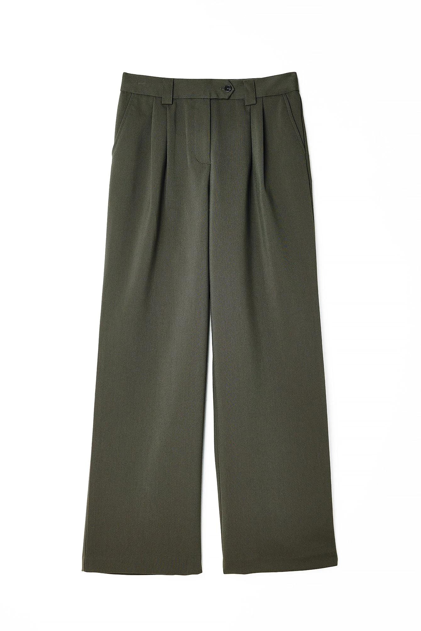 Anzughose mit mittelhoher Taille und Taschendetail